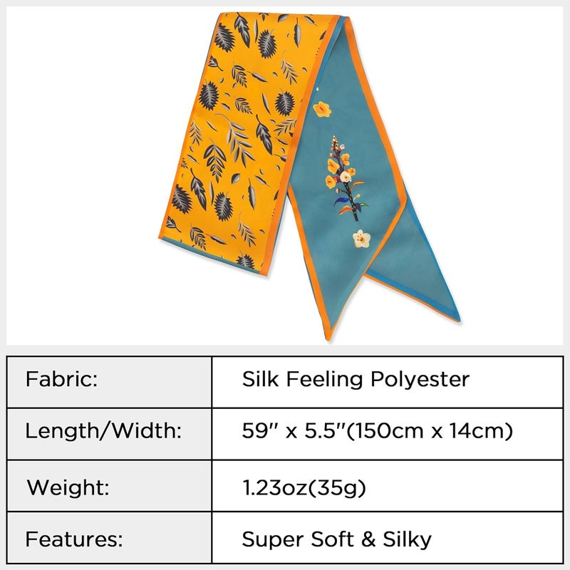 vimate Hair Scarf for Women Fashion Satin Silky Feeling Neck Scarf Bag Purse Scarf for Handbag Handle Etc - Image 3